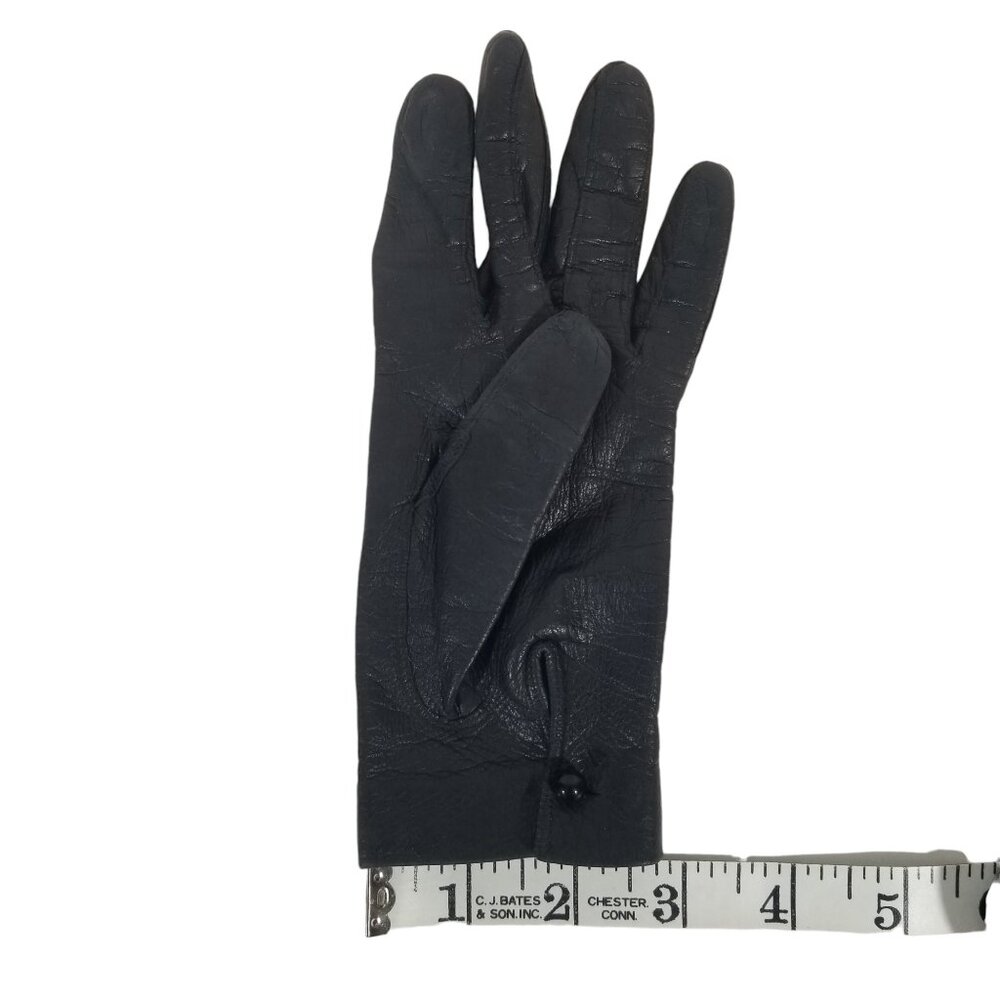 VTG Leather Gloves Fownes Brothers Silk-Lined Wrist Length Small - Picture 8 of 10